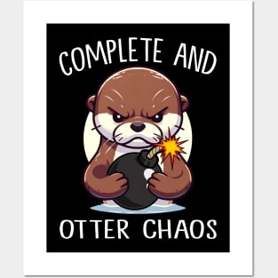 Complete And Otter Chaos Elegance, Tee Talk Triumph for Wildlife Lovers Posters and Art